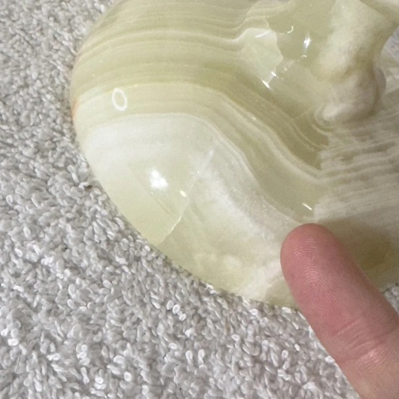 Vintage Yellow Onyx Candlestick Holders X2 - Picture 8 of 16